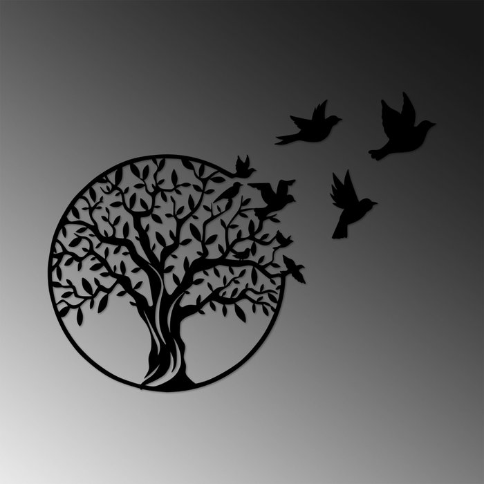 Wallity Tree And Birds Escultura de pared